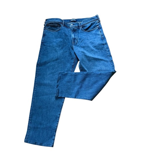 Lands' End Men's 37 Square Rigger Traditional Fit Coupe Classique Blue Jeans - Picture 2 of 11